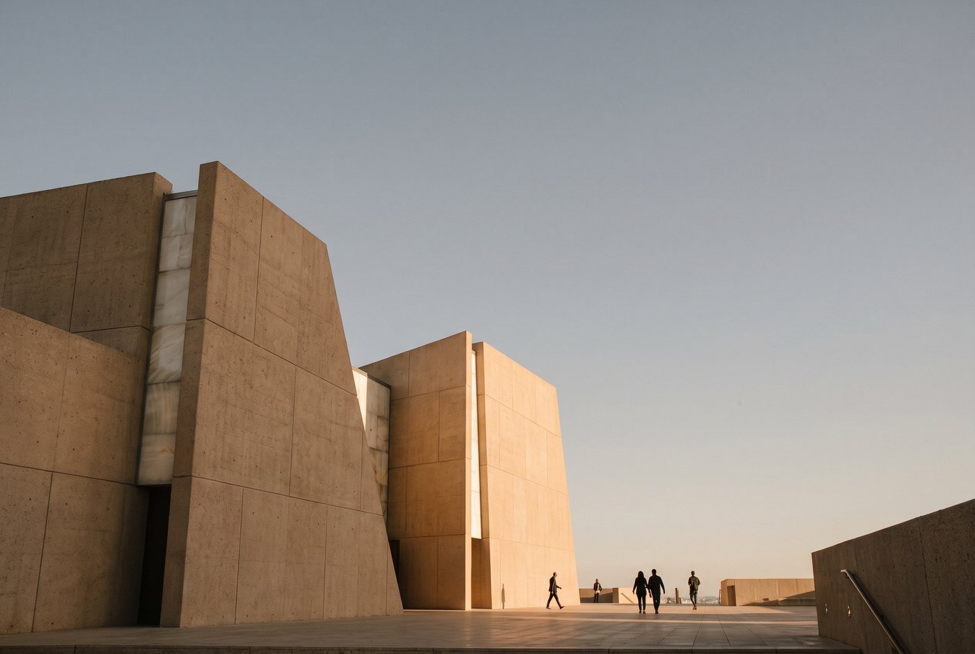 AI-generated editorial view inspired by Cathedral of Our Lady of the Angels in Civic Center, Downtown Los Angeles.