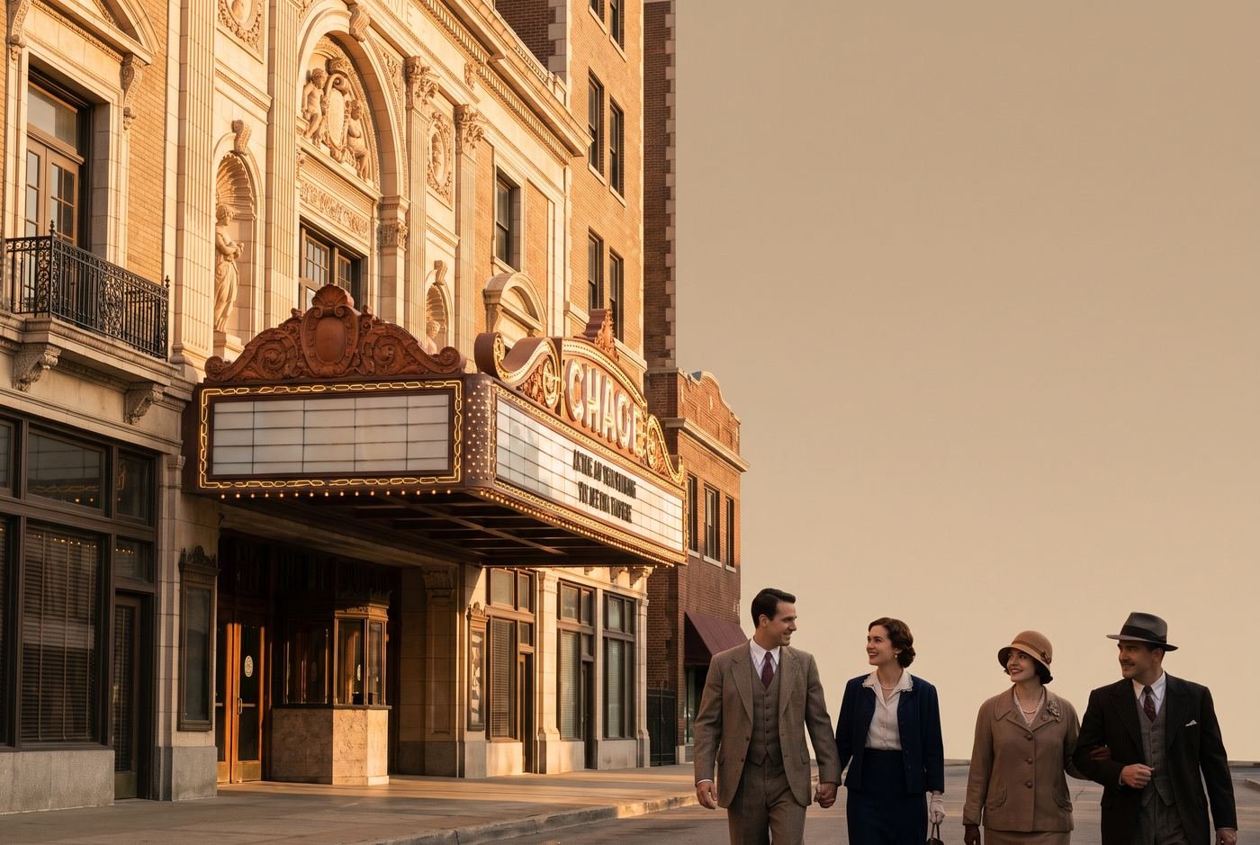 AI-generated editorial view inspired by Palace Theatre in Historic Core, Downtown Los Angeles.